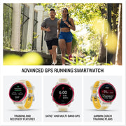 Garmin Forerunner 570 - 42mm GPS Smartwatch Aluminum & Mango Band + Band Bundle