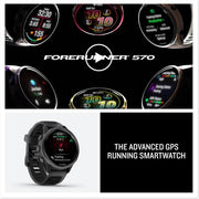 Garmin Forerunner 570 - 42mm GPS Smartwatch Aluminum & Black Band + Band Bundle