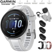 Garmin Forerunner 165 Smart Sport Watch Mist Gray + Whitestone with Band Bundle