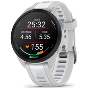 Garmin Forerunner 165 Music Smart Sport Watch Gray + Whitestone with Band Bundle