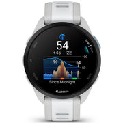 Garmin Forerunner 165 Music Smart Sport Watch Gray + Whitestone with Band Bundle
