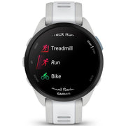 Garmin Forerunner 165 Music Smart Sport Watch Gray + Whitestone with Band Bundle