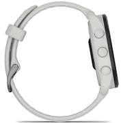 Garmin Forerunner 165 Music Smart Sport Watch Gray + Whitestone with Band Bundle
