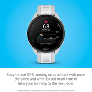 Garmin Forerunner 165 Smart Sport Watch Mist Gray + Whitestone with Band Bundle