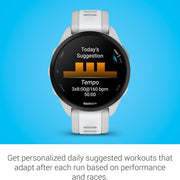 Garmin Forerunner 165 Smart Sport Watch Mist Gray + Whitestone with Band Bundle