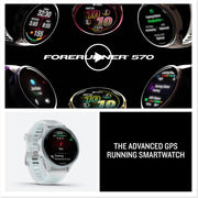 Garmin Forerunner 570 - 42mm GPS Smartwatch Aluminum and Blue Band + Band Bundle