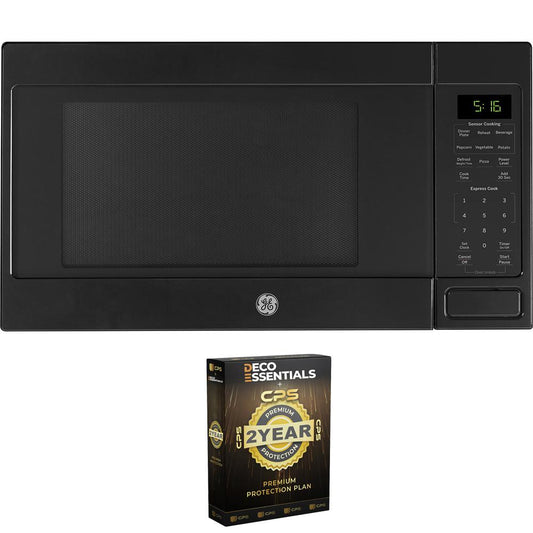 GE 1.6 Cu. Ft. 1,150-watt Countertop Microwave Oven + 2 Year Protection Pack
