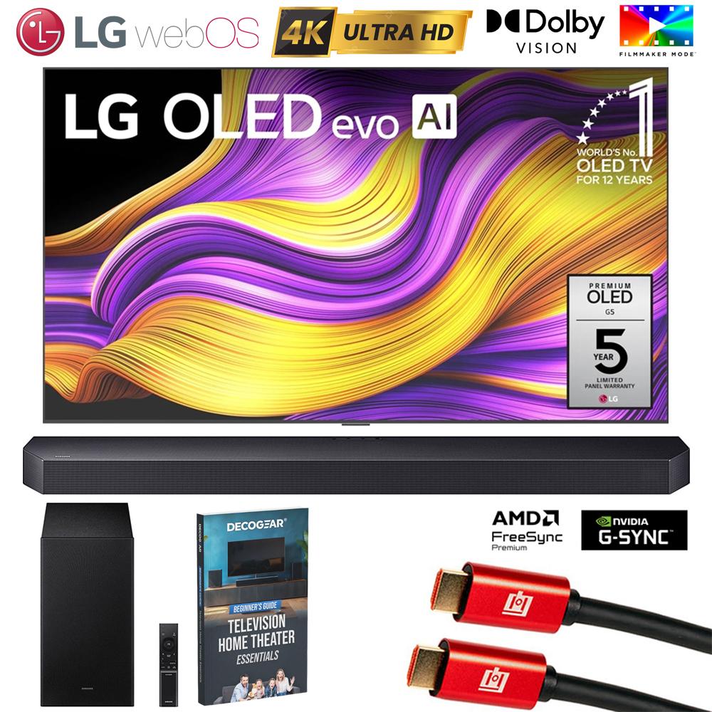 LG 83" G5 OLED evo 4K UHD Smart webOS TV (2025) w/Soundbar +Subwoofer Bundle