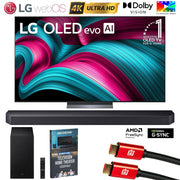 LG 77 Inch C5 OLED evo 4K UHD Smart webOS TV (2025) w/Soundbar +Subwoofer Bundle