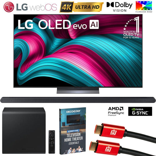 LG 65" C5 Series OLED evo 4K UHD webOS TV (2025) w/ HW-S800D Soundbar Bundle