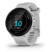 Garmin Forerunner 55 GPS Running Watch & Activity Tracker White with Band Bundle