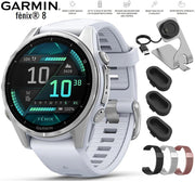 Garmin Fenix 8 43 mm, AMOLED, Silver with Whitestone Band + 20mm Band Bundle