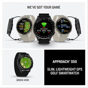 Garmin Approach S50, Advanced Golf GPS Smartwatch AMOLED with 20mm Band Bundle