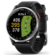 Garmin Approach S44 GPS Golf Smartwatch Silver Aluminum Bezel + 20mm Band Bundle