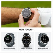 Garmin Approach S44 GPS Golf Smartwatch Silver Aluminum Bezel + 20mm Band Bundle