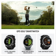 Garmin Approach S44 GPS Golf Smartwatch Silver Aluminum Bezel + 20mm Band Bundle