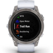 Garmin Epix Pro (Gen 2), 47mm, Sapphire, Titanium +Milanese Band + Charging Dock Bundle
