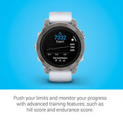 Garmin Epix Pro (Gen 2), 47mm, Sapphire, Titanium +Milanese Band + Charging Dock Bundle