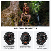 Garmin Instinct 3 - 45 mm GPS Smartwatch, SOLAR + Milanese Band + Charging Dock Bundle