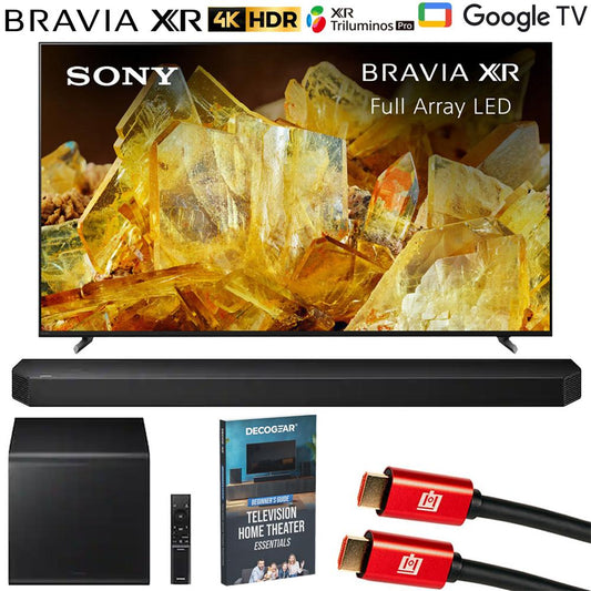 Sony Bravia XR 65" X90L 4K HDR LED Smart TV Refurbished w/ HWQ800H Soundbar System