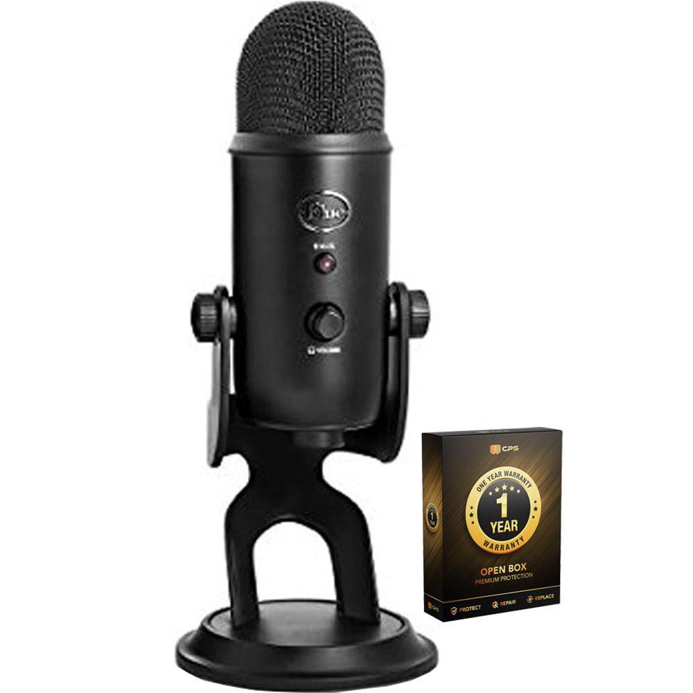 Blue Yeti USB Desk Microphone Blackout Open Box with 1 Year Warranty