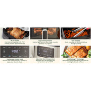 Cuisinart Air Fryer Oven 6-Qt Basket Air Fryer Steel Open Box + 1 Year Warranty