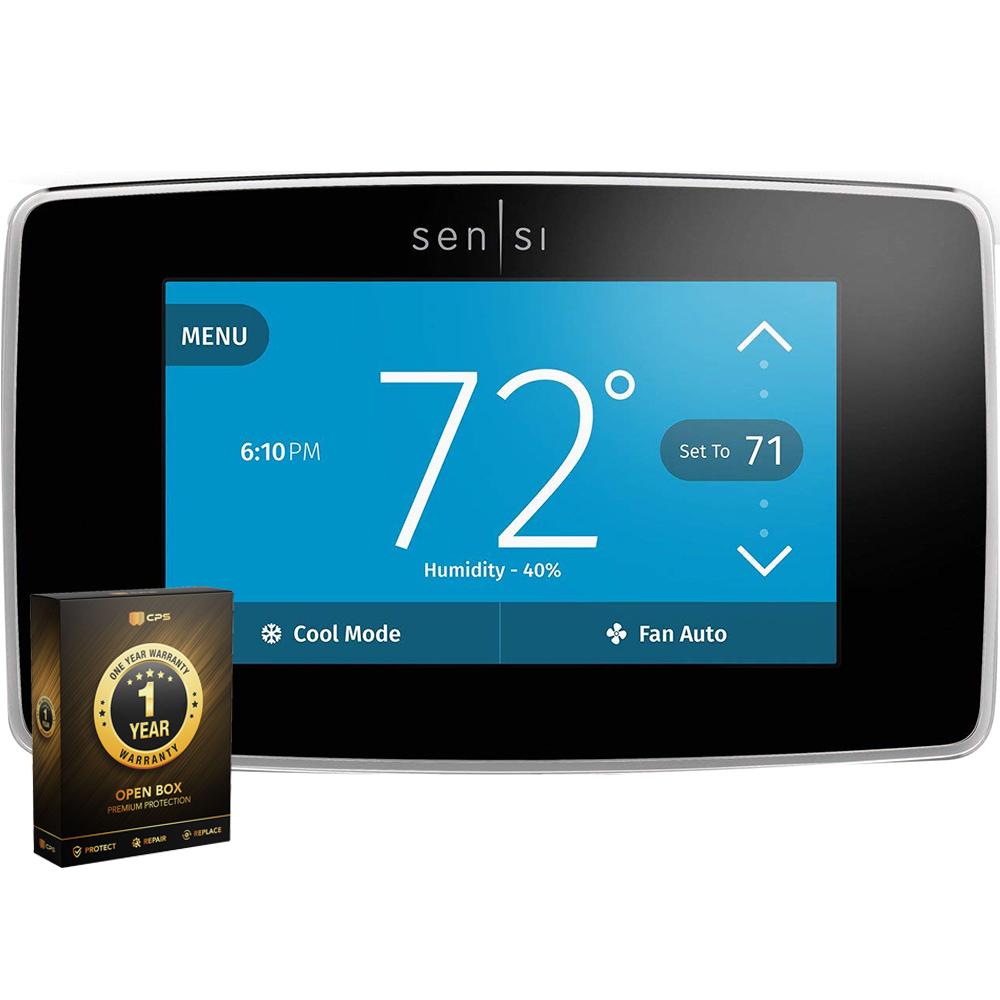 Emerson Sensi Touch Wi-Fi Smart Thermostat Black Open Box with 1 Year Warranty