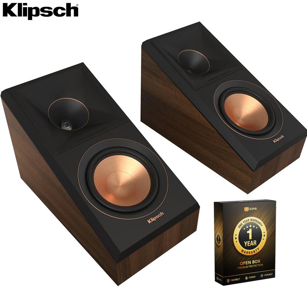 Klipsch Surround Sound Speakers DTS Walnut Pair Open Box with 1 Year Warranty