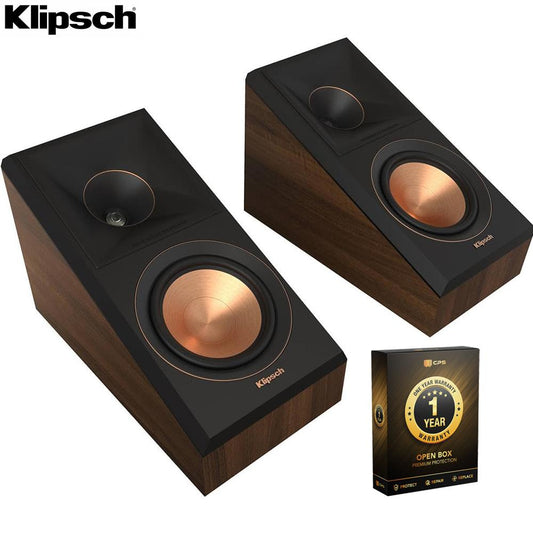 Klipsch Surround Sound Speakers DTS Walnut Pair Open Box with 1 Year Warranty