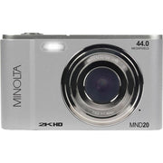 Minolta 44MP / 2.7K Ultra HD Digital Camera Silver Open Box with 1 Year Warranty
