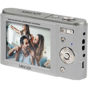 Minolta 44MP / 2.7K Ultra HD Digital Camera Silver Open Box with 1 Year Warranty