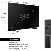Samsung 65 Inch The Frame QLED 4K Smart TV Open Box with 1 Year Warranty