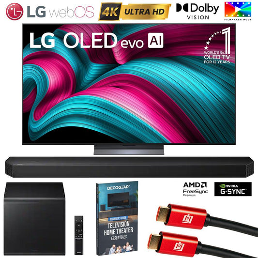 LG 65" C5 OLED evo 4K UHD webOS TV (2025) w/ HWQ800H Q-series Soundbar System