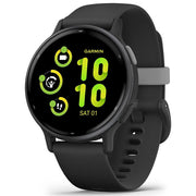 Garmin Vivoactive 5 Fitness Smartwatch Black with 20mm Milanese Band Bundle