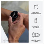 Garmin Vivoactive 5 Fitness Smartwatch Black with 20mm Milanese Band Bundle