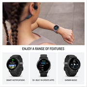 Garmin Vivoactive 5 Fitness Smartwatch Orchid with 20mm Milanese Band Bundle