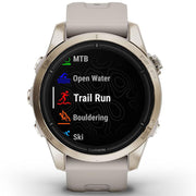 Garmin Epix Pro (Gen 2) 42mm, Sapphire Soft Gold Steel Light Sand + Band Bundle