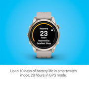 Garmin Epix Pro (Gen 2) 42mm, Sapphire Soft Gold Steel Light Sand + Band Bundle