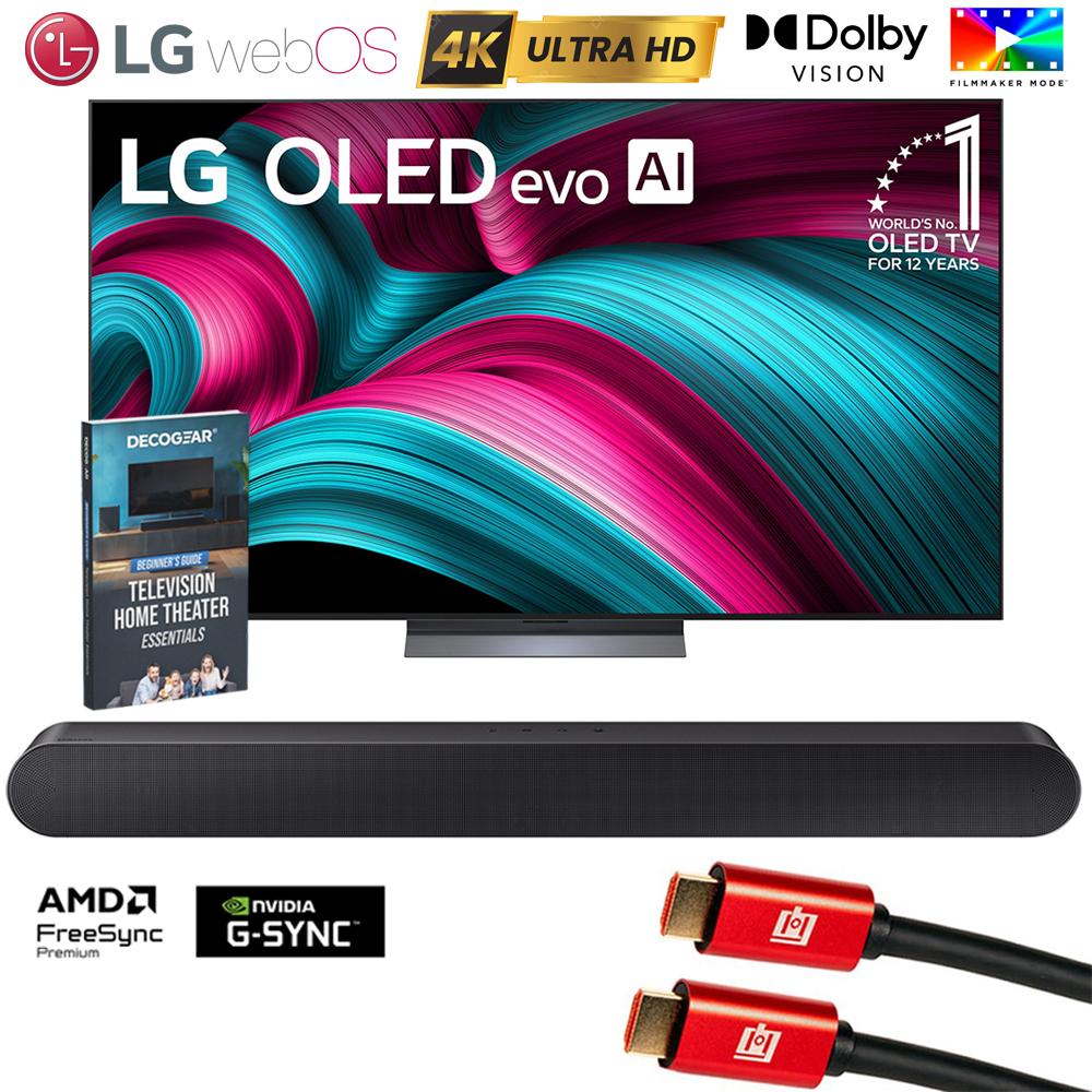 LG 77" C5 OLED evo 4K UHD Smart webOS TV (2025) w/ Samsung All-in-One Soundbar