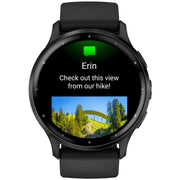 Garmin Venu 3 Fitness GPS Smartwatch Steel Bezel with Black Case + Band Bundle