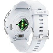 Garmin Venu 3 GPS Smartwatch Silver Steel Bezel with Whitestone Case+Band Bundle
