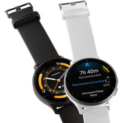 Garmin Venu 3 GPS Smartwatch Silver Steel Bezel with Whitestone Case+Band Bundle