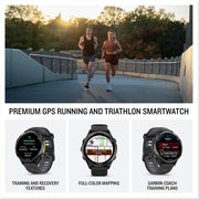 Garmin Forerunner 970 GPS Smartwatch Carbon Gray and Black Band with Band Bundle