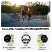 Garmin Forerunner 970 GPS Smartwatch Titanium and Yellow Band with Band Bundle