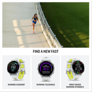 Garmin Forerunner 970 GPS Smartwatch Titanium and Yellow Band with Band Bundle