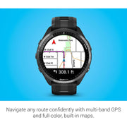 Garmin Forerunner 965 Running Smartwatch Black and Powder Gray with Band Bundle