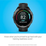 Garmin Forerunner 965 Running Smartwatch Black and Powder Gray with Band Bundle