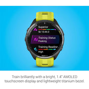 Garmin Forerunner 965 Running Smartwatch Amp Yellow and Black with Band Bundle