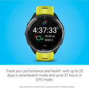 Garmin Forerunner 965 Running Smartwatch Amp Yellow and Black with Band Bundle