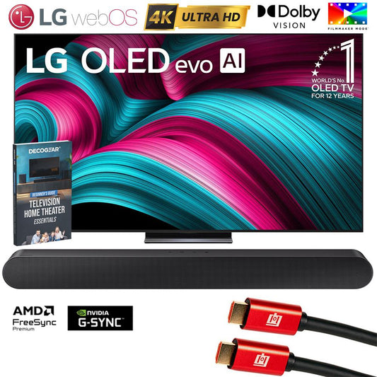 LG 83" C5 Series OLED evo 4K UHD webOS TV (2025) w/ Samsung All-in-One Soundbar